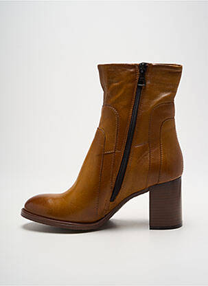 Bottines/boots matière lisse talon de 4 à 6cm jaune MJUS femme