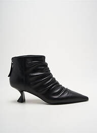 Bottines/boots tissage satiné talon de 4 à 6cm noir JEANNOT femme