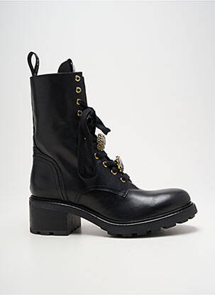 Bottines/boots tissage satiné talon de 4 à 6cm noir GIO+ femme