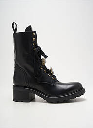 Bottines/boots tissage satiné talon de 4 à 6cm noir GIO+ femme