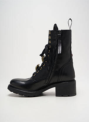Bottines/boots tissage satiné talon de 4 à 6cm noir GIO+ femme