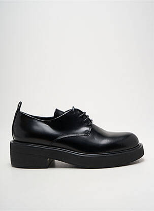 Derbies tissage satiné talon de 4 à 6cm noir FRU.IT femme