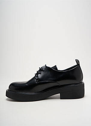 Derbies tissage satiné talon de 4 à 6cm noir FRU.IT femme
