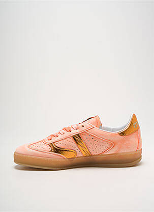 Baskets matière lisse talon plat jusqu'à 3cm orange MJUS femme