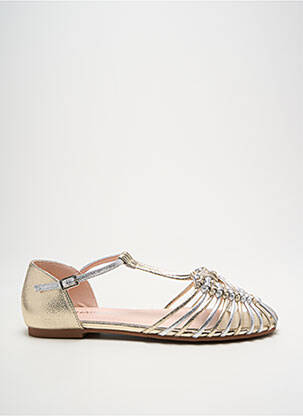 Sandales/nu pieds chiquet talon plat jusqu'à 3cm or NOA HARMON femme