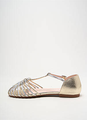 Sandales/nu pieds chiquet talon plat jusqu'à 3cm or NOA HARMON femme