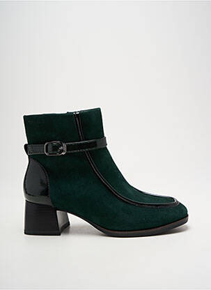 Bottines/boots matière lisse talon de 4 à 6cm vert TAMARIS femme
