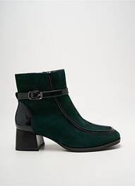 Bottines/boots matière lisse talon de 4 à 6cm vert TAMARIS femme
