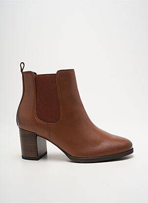 Bottines/boots matière lisse talon de 4 à 6cm marron TAMARIS femme