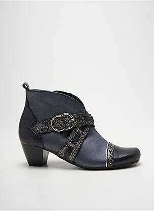 Bottines/boots matière lisse talon de 4 à 6cm bleu INEA femme
