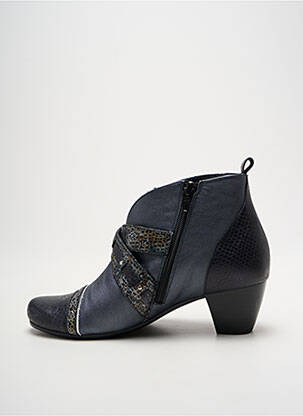 Bottines/boots matière lisse talon de 4 à 6cm bleu INEA femme