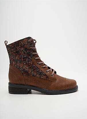 Bottines/boots fermeture zip et lacets talon plat jusqu'à 3cm marron INEA femme