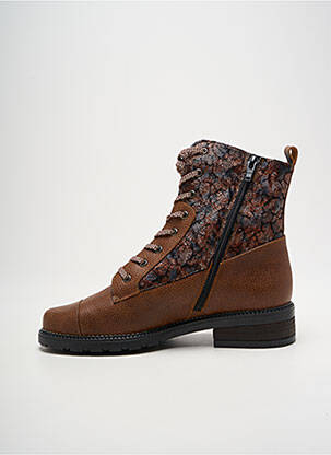 Bottines/boots fermeture zip et lacets talon plat jusqu'à 3cm marron INEA femme