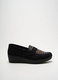 Mocassins tissage satiné talon de 4 à 6cm noir HIRICA femme
