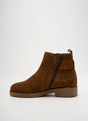 Bottines/boots nubuck talon plat jusqu'à 3cm marron GOODSTEP femme