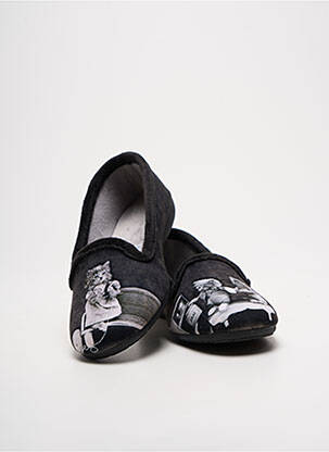 Chaussons/Pantoufles noir LA MAISON DE L'ESPADRILLE pour femme