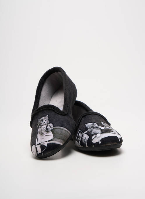Chaussons/Pantoufles noir LA MAISON DE L'ESPADRILLE pour femme