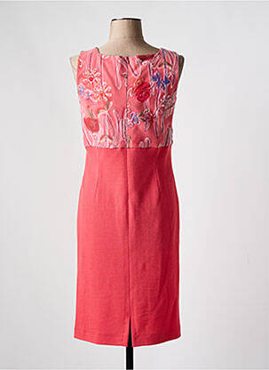 Robe mi-longue imprimé fleurs sans manche rose GREGORY PAT femme