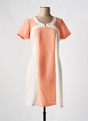Robe mi-longue manches courtes manches courtes orange MERI & ESCA femme