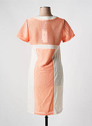 Robe mi-longue manches courtes manches courtes orange MERI & ESCA femme