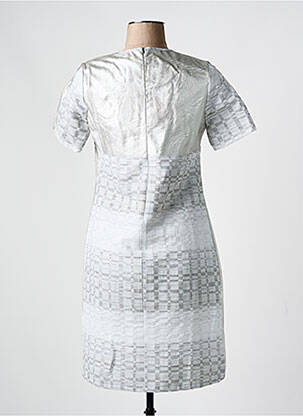 Robe mi-longue manches courtes manches courtes argent MERI & ESCA femme