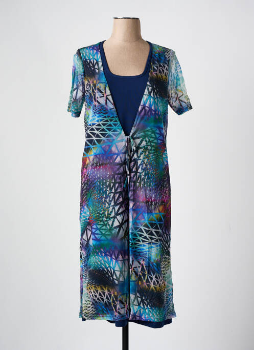 Robe mi-longue bleu GUY DUBOUIS pour femme