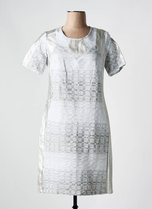 Robe mi-longue argent MERI & ESCA pour femme