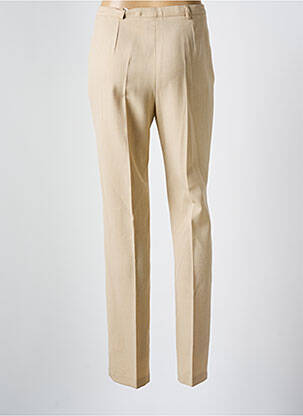 Pantalon droit tissage crêpe taille normale beige GUY DUBOUIS femme
