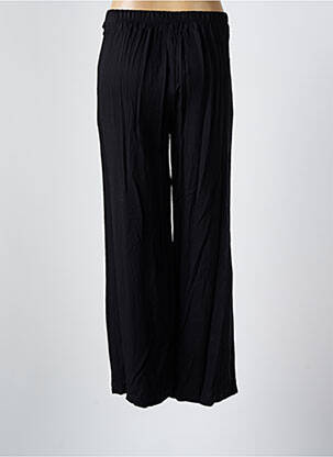 Pantalon droit tissage popeline taille normale noir COULEURS DU TEMPS femme