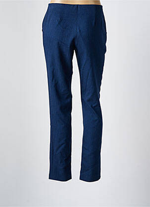 Pantalon droit taille élastique bleu GUY DUBOUIS femme