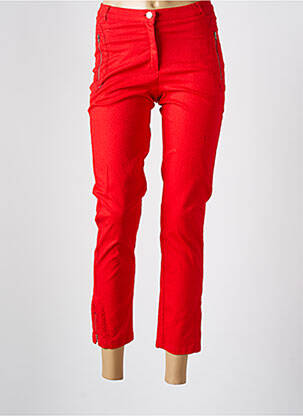 Pantalon 7/8 stretch taille normale rouge MERI & ESCA femme