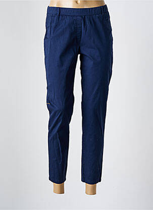 Pantalon 7/8 stretch taille normale bleu GUY DUBOUIS femme