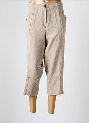 Pantacourt stretch taille normale beige FRANCE RIVOIRE femme
