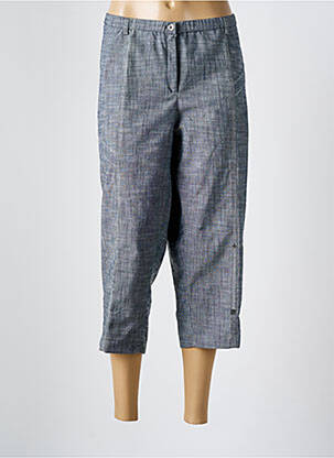 Pantacourt coupe droite taille normale bleu GUY DUBOUIS femme