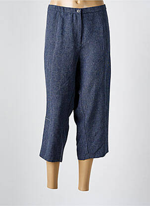 Pantacourt coupe droite taille normale bleu GUY DUBOUIS femme