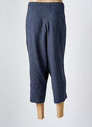 Pantacourt coupe droite taille normale bleu GUY DUBOUIS femme