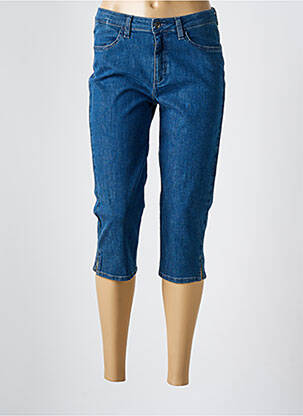 Pantacourt stretch taille normale bleu GUY DUBOUIS femme