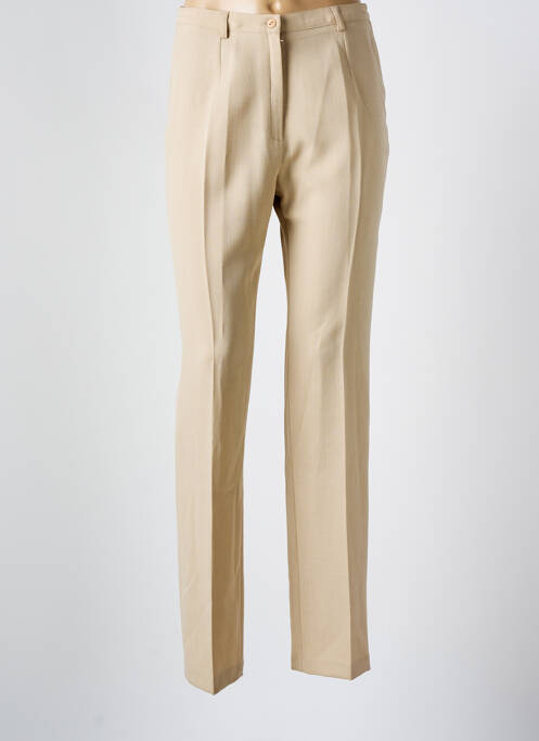 Pantalon droit beige GUY DUBOUIS pour femme