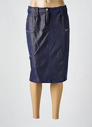 Jupe mi-longue taille normale bleu MERI & ESCA femme