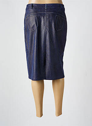 Jupe mi-longue stretch bleu MERI & ESCA femme