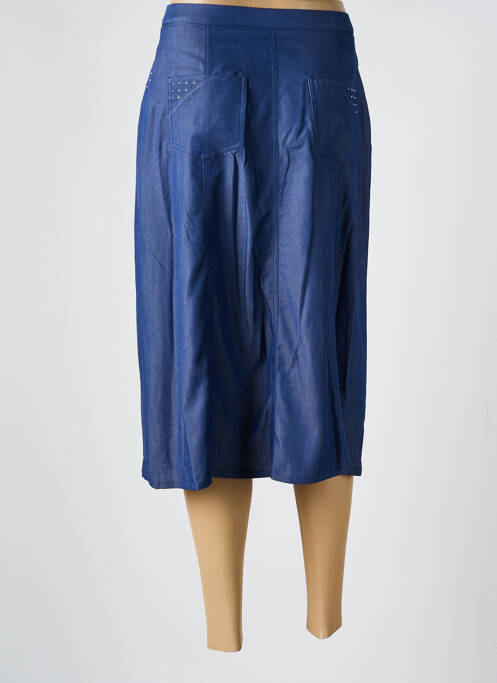 Jupe mi-longue bleu FRANCE RIVOIRE pour femme