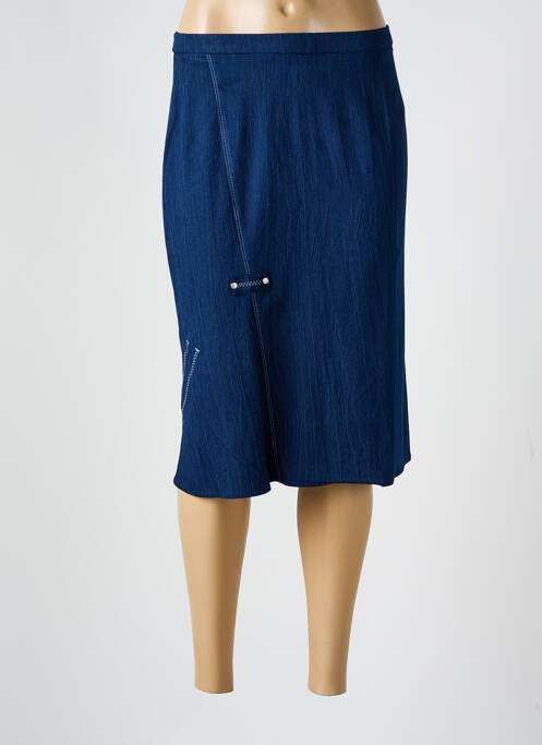 Jupe mi-longue bleu FRANCE RIVOIRE pour femme