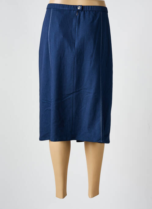 Jupe mi-longue bleu GUY DUBOUIS femme