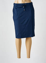 Jupe mi-longue coupe droite bleu MERI & ESCA femme