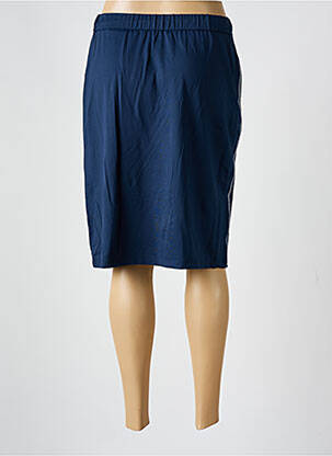 Jupe mi-longue coupe droite bleu MERI & ESCA femme
