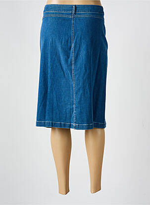 Jupe mi-longue coupe droite bleu IMPULSION femme
