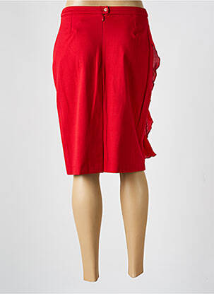 Jupe mi-longue coupe droite rouge MERI & ESCA femme
