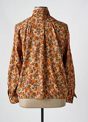 Chemisier imprimé fleurs manches longues orange PIER BÉ femme