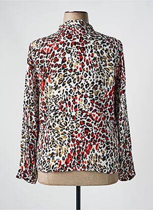 Chemisier coupe cintrée manches longues rouge GEVANA femme