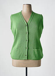 Gilet sans manche maille fine vert TELMAIL femme